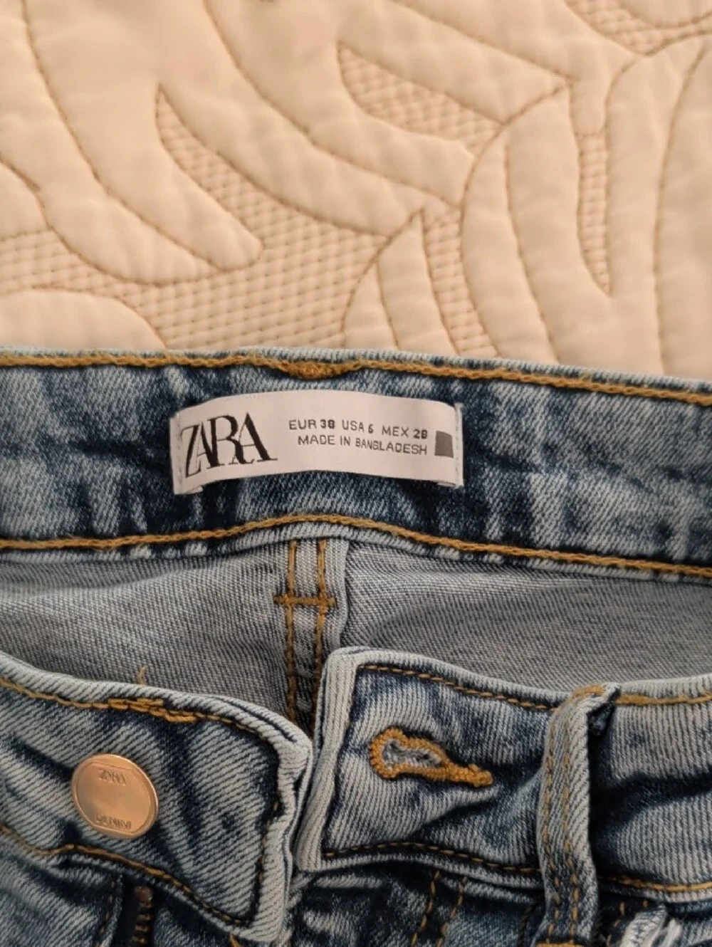 Light Blue Zara Women's Straight-Leg Jeans